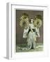 Girl Performing a Fan Dance, Japan, 1904-null-Framed Giclee Print