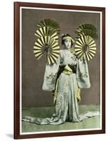 Girl Performing a Fan Dance, Japan, 1904-null-Framed Giclee Print