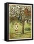 Girl Picks Fruit 1881-Thomas Crane-Framed Stretched Canvas