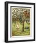 Girl Picks Fruit 1881-Thomas Crane-Framed Art Print