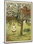 Girl Picks Fruit 1881-Thomas Crane-Mounted Art Print