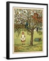 Girl Picks Fruit 1881-Thomas Crane-Framed Art Print