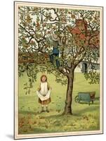 Girl Picks Fruit 1881-Thomas Crane-Mounted Art Print