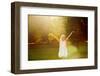 Girl Playing in the Sun-Elena Efimova-Framed Photographic Print