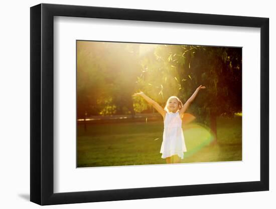 Girl Playing in the Sun-Elena Efimova-Framed Photographic Print