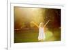 Girl Playing in the Sun-Elena Efimova-Framed Photographic Print