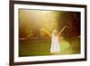 Girl Playing in the Sun-Elena Efimova-Framed Photographic Print