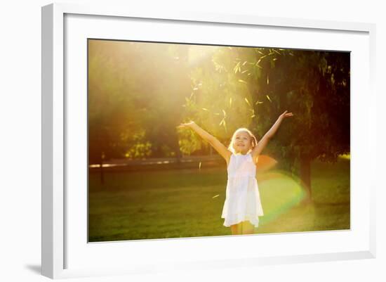 Girl Playing in the Sun-Elena Efimova-Framed Photographic Print