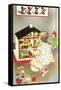 Girl Playing with Doll House-null-Framed Stretched Canvas