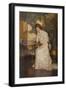 Girl Playing with Solitaire (Oil on Canvas)-Frank Weston Benson-Framed Giclee Print