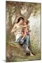 Girl, Possibly Venus, with Cupid-null-Mounted Giclee Print