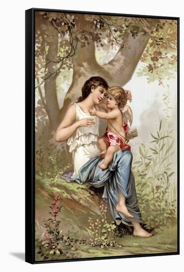 Girl, Possibly Venus, with Cupid-null-Framed Stretched Canvas