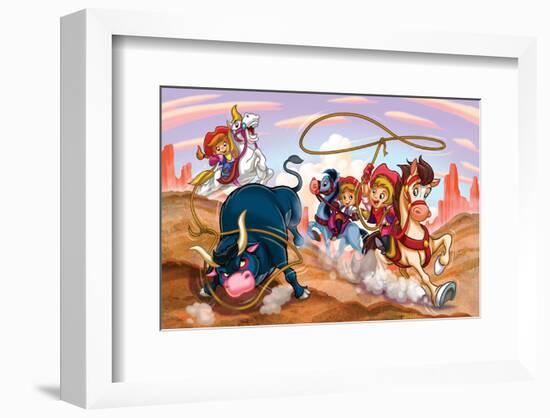 Girl Power - Cowgirls-null-Framed Art Print