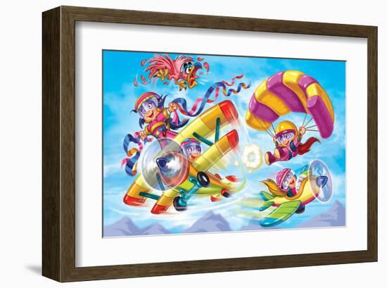 Girl Power - Pilots-null-Framed Art Print