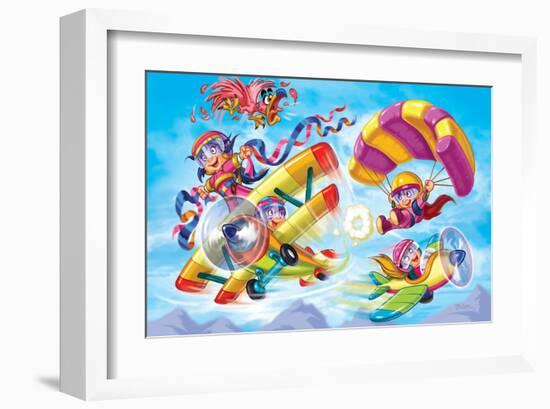 Girl Power - Pilots-null-Framed Art Print