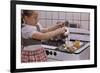 Girl Preparing Breakfast in Kitchen-William P. Gottlieb-Framed Photographic Print