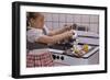 Girl Preparing Breakfast in Kitchen-William P. Gottlieb-Framed Photographic Print