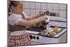 Girl Preparing Breakfast in Kitchen-William P. Gottlieb-Mounted Photographic Print