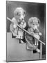 Girl Puppies and Dolls-null-Mounted Photographic Print
