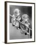 Girl Puppies and Dolls-null-Framed Photographic Print