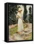 Girl Raking Hay-Theodore Robinson-Framed Stretched Canvas