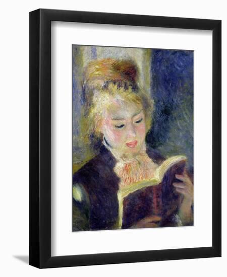 Girl Reading, 1874-Pierre-Auguste Renoir-Framed Premium Giclee Print