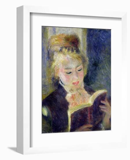 Girl Reading, 1874-Pierre-Auguste Renoir-Framed Premium Giclee Print