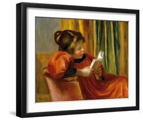 Girl Reading, 1890-Pierre-Auguste Renoir-Framed Premium Giclee Print