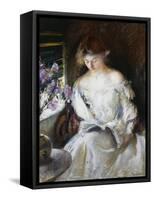 Girl Reading, 1902-Edmund Charles Tarbell-Framed Stretched Canvas