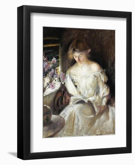 Girl Reading, 1902-Edmund Charles Tarbell-Framed Giclee Print