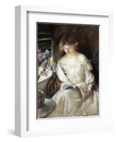 Girl Reading, 1902-Edmund Charles Tarbell-Framed Giclee Print