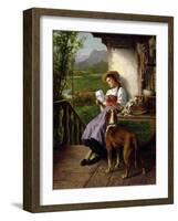 Girl Reading a Letter, 1891-Theodore Gerard-Framed Giclee Print