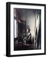 Girl Reading a Letter at an Open Window, C1657-Johannes Vermeer-Framed Giclee Print