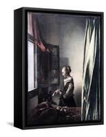 Girl Reading a Letter at an Open Window, C1657-Johannes Vermeer-Framed Stretched Canvas