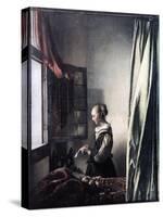 Girl Reading a Letter at an Open Window, C1657-Johannes Vermeer-Stretched Canvas