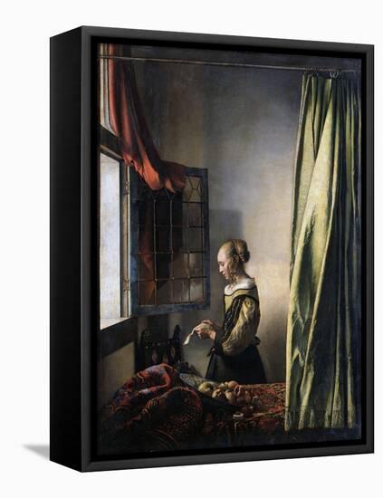 Girl Reading a Letter by an Open Window, Ca 1659-Johannes Vermeer-Framed Stretched Canvas