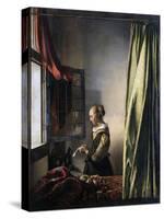 Girl Reading a Letter by an Open Window, Ca 1659-Johannes Vermeer-Stretched Canvas