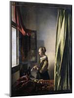Girl Reading a Letter by an Open Window, Ca 1659-Johannes Vermeer-Mounted Giclee Print