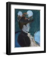 Girl Reading a Newspaper-Louis Anquetin-Framed Premium Giclee Print