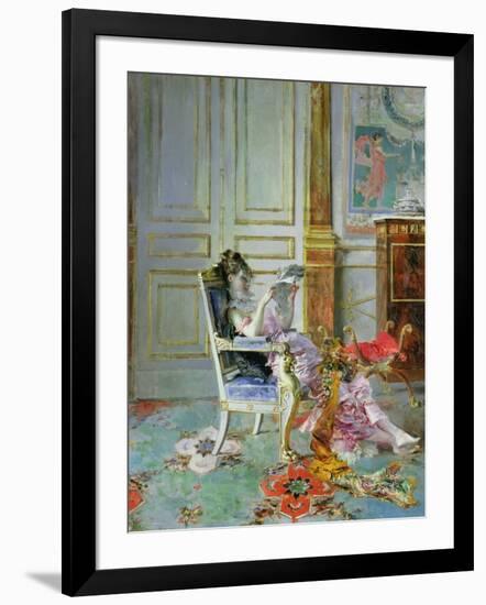 Girl Reading in a Salon, 1876-Giovanni Boldini-Framed Giclee Print