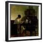 Girl Reading in an Interior-Carl Holsoe-Framed Giclee Print