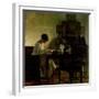 Girl Reading in an Interior-Carl Holsoe-Framed Giclee Print