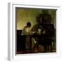 Girl Reading in an Interior-Carl Holsoe-Framed Giclee Print