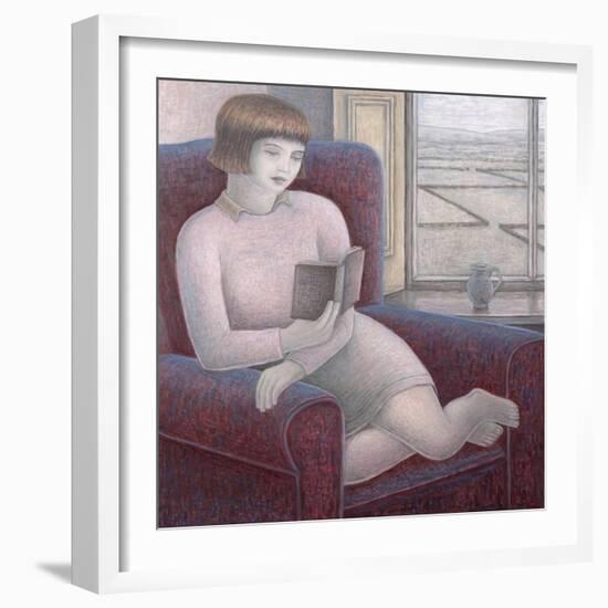 Girl Reading in Armchair-Ruth Addinall-Framed Giclee Print