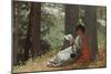 Girl Reading under an Oak Tree, 1879-Winslow Homer-Mounted Giclee Print