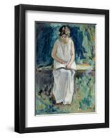 Girl Reading-Henri Lebasque-Framed Premium Giclee Print