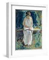 Girl Reading-Henri Lebasque-Framed Premium Giclee Print