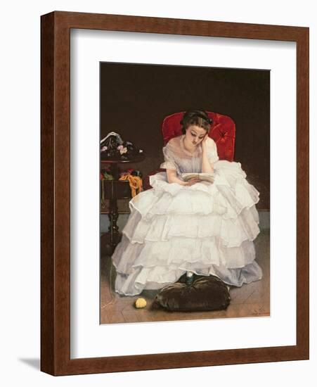 Girl Reading-Alfred Emile Léopold Stevens-Framed Giclee Print