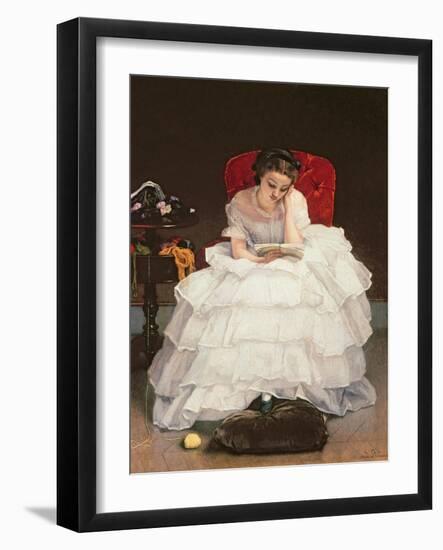 Girl Reading-Alfred Emile Léopold Stevens-Framed Giclee Print