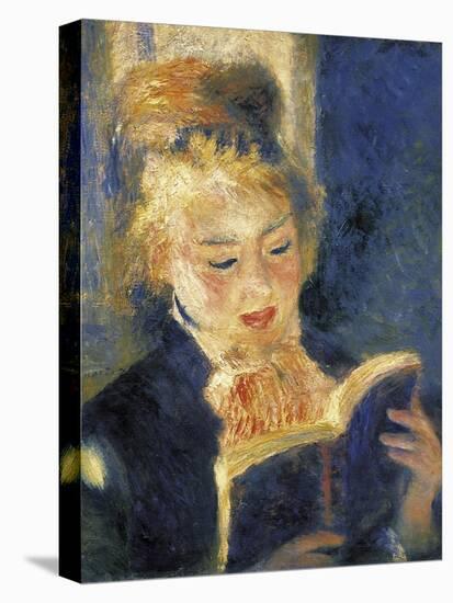 Girl Reading-Pierre-Auguste Renoir-Stretched Canvas